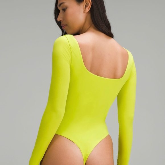 🆕 Lululemon Wundermost Square-Neck Long-Sleeve Bodysuit - Picture 2 of 8